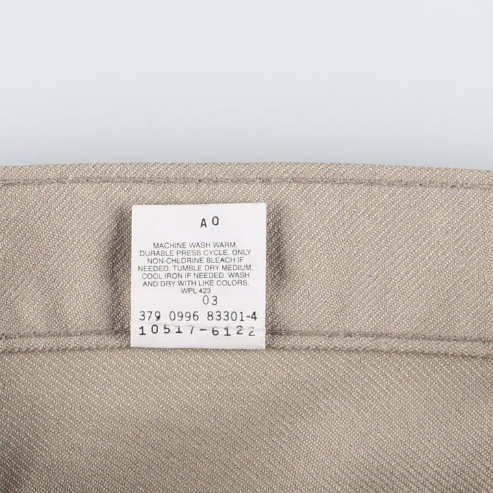 1990'S Levi's 10517-6122 slacks, made in USA, men's size W32 (approx.), vintage. polyester Beige type Vintage Second Hand