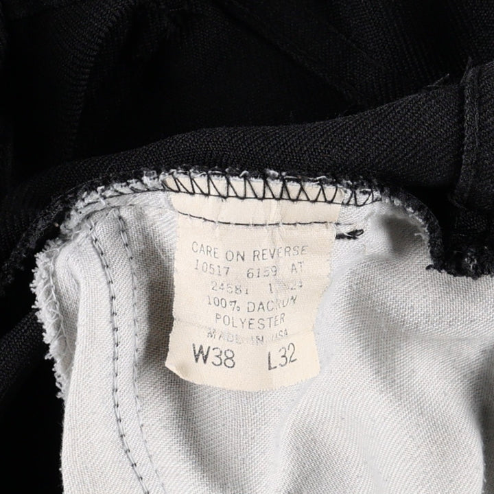 1990'S Levi's 10517-6159 Flare Pants, Made in USA, Men's Size W37 (approx.), Vintage polyester black type Vintage Second Hand