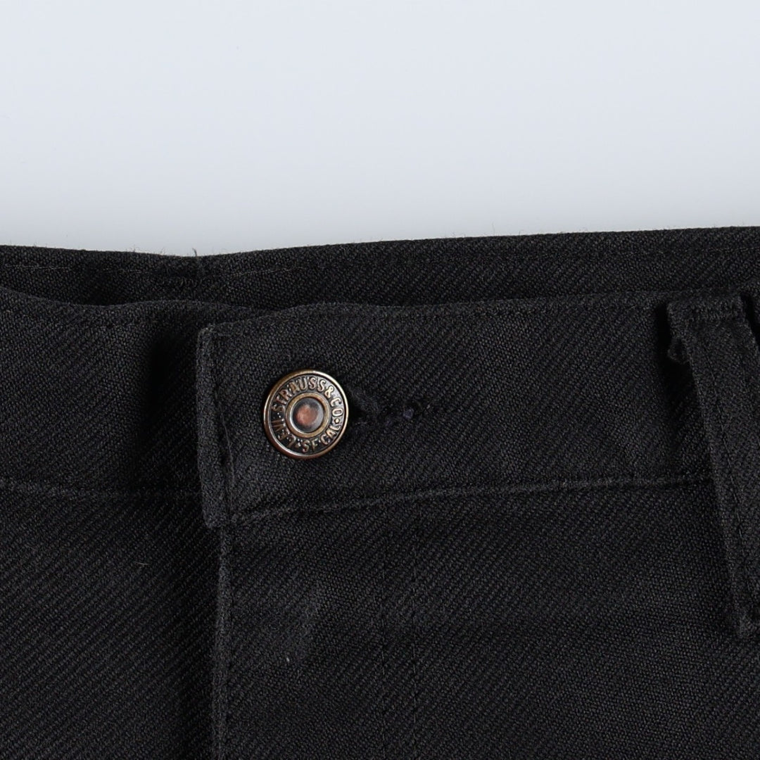 1990'S Levi's 10517-6159 Flare Pants, Made in USA, Men's Size W37 (approx.), Vintage polyester black type Vintage Second Hand