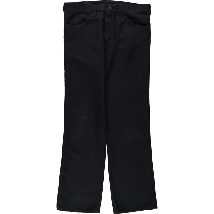 80s-90'S Wrangler Dress Jeans, Slacks, Made in USA, Men's, W33 equivalent, Vintage polyester black type Vintage Second Hand