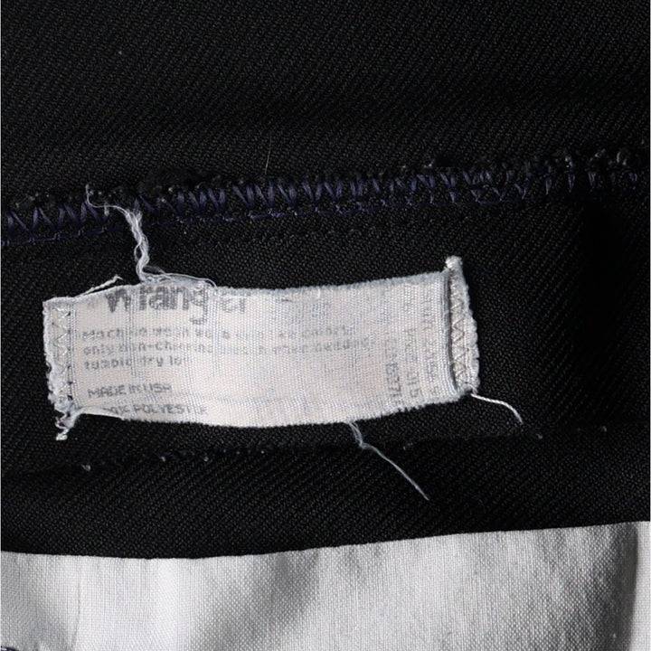 80s-90'S Wrangler Dress Jeans, Slacks, Made in USA, Men's, W33 equivalent, Vintage polyester black type Vintage Second Hand