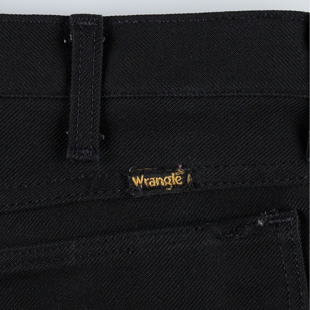 80s-90'S Wrangler Dress Jeans, Slacks, Made in USA, Men's, W33 equivalent, Vintage polyester black type Vintage Second Hand