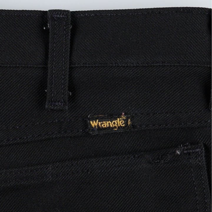 80s-90'S Wrangler Dress Jeans, Slacks, Made in USA, Men's, W33 equivalent, Vintage polyester black type Vintage Second Hand