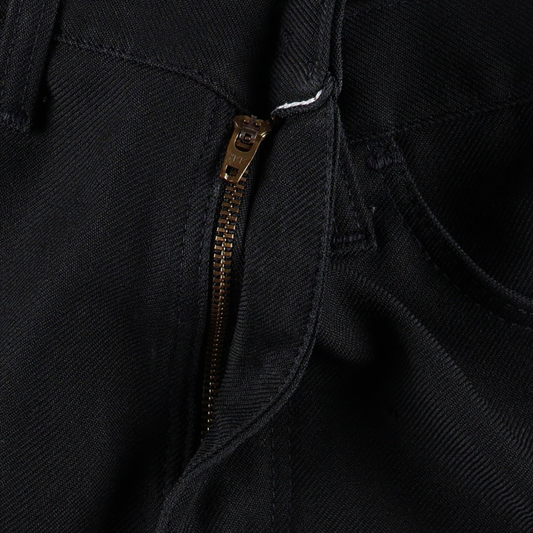 80s-90'S Wrangler Dress Jeans, Slacks, Made in USA, Men's, W33 equivalent, Vintage polyester black type Vintage Second Hand