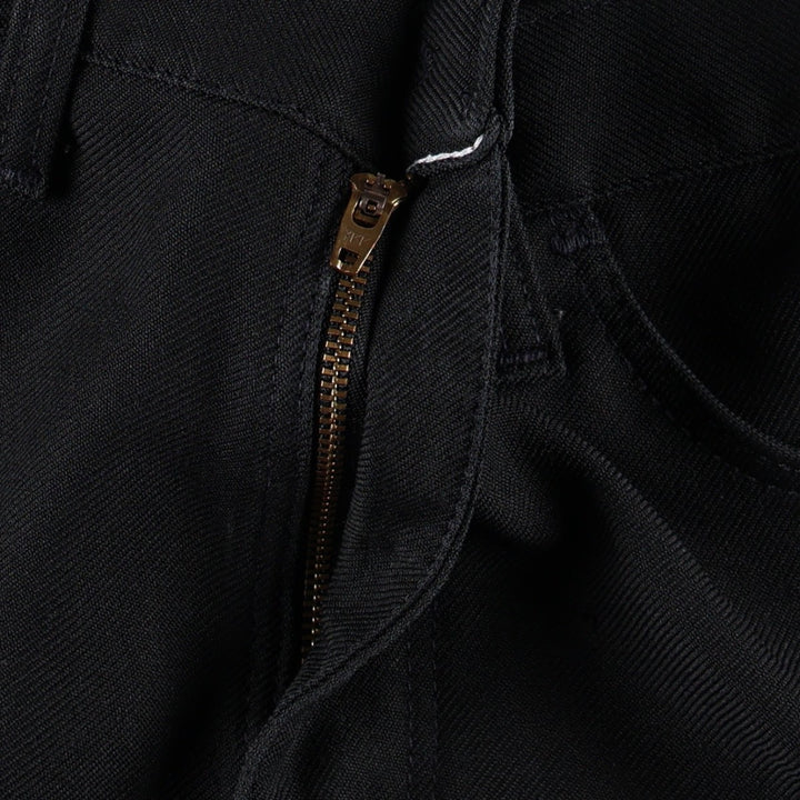 80s-90'S Wrangler Dress Jeans, Slacks, Made in USA, Men's, W33 equivalent, Vintage polyester black type Vintage Second Hand