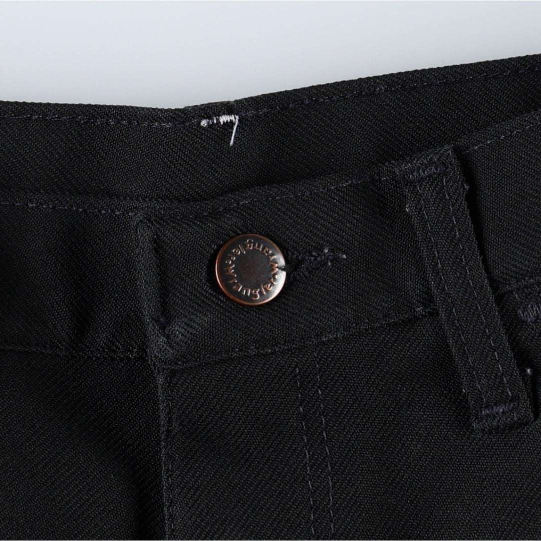 80s-90'S Wrangler Dress Jeans, Slacks, Made in USA, Men's, W33 equivalent, Vintage polyester black type Vintage Second Hand