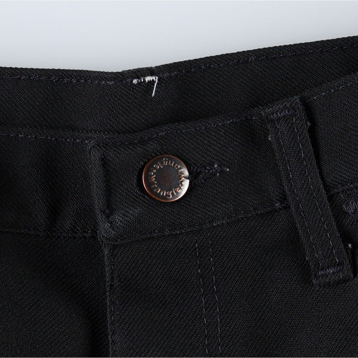 80s-90'S Wrangler Dress Jeans, Slacks, Made in USA, Men's, W33 equivalent, Vintage polyester black type Vintage Second Hand