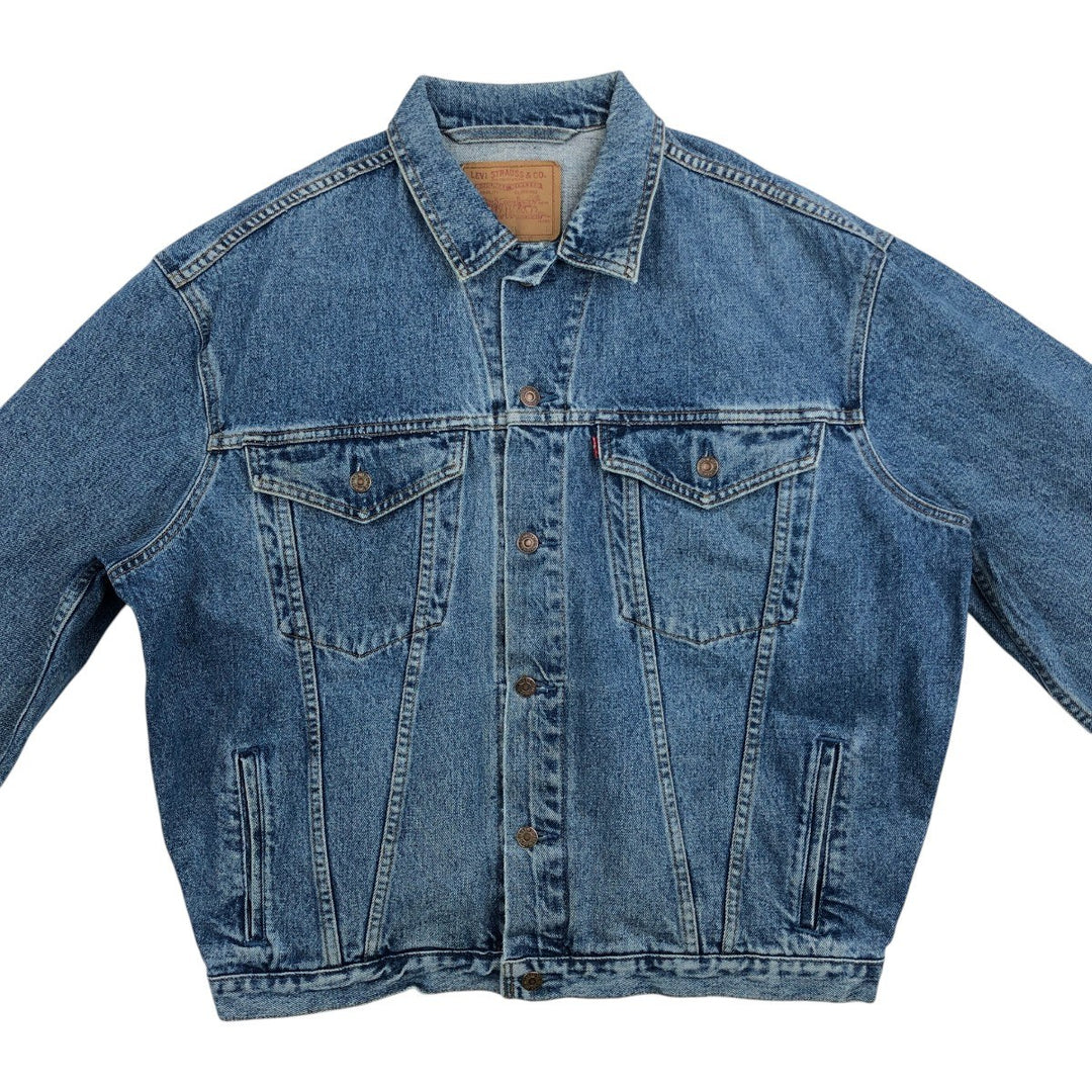 90s-00'S Levi's 75525-4891 Denim Jacket (Men's Size L equivalent) Vintage unclear blue type Vintage Second Hand