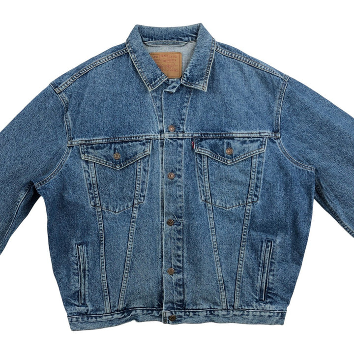 90s-00'S Levi's 75525-4891 Denim Jacket (Men's Size L equivalent) Vintage unclear blue type Vintage Second Hand