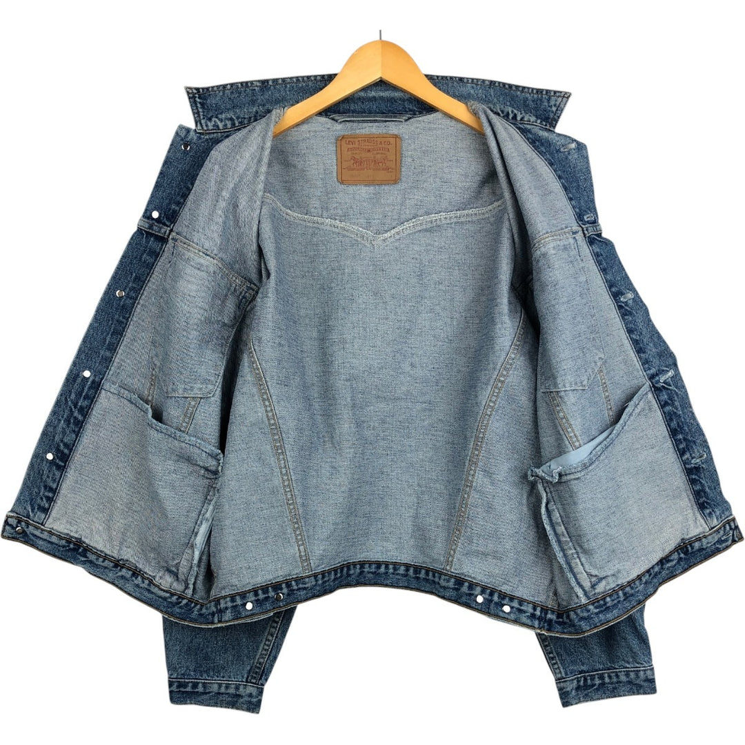 90s-00'S Levi's 75525-4891 Denim Jacket (Men's Size L equivalent) Vintage unclear blue type Vintage Second Hand