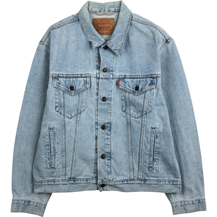 90'S Levi's 70503-02 Euro Model Denim Jacket, Men's XL, Vintage cotton blue type Vintage Second Hand