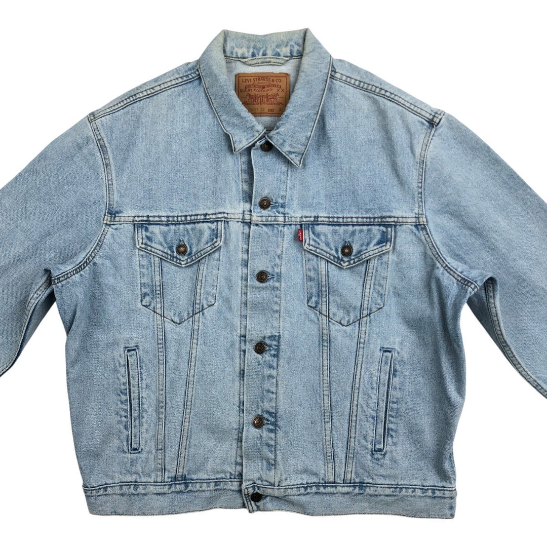 90'S Levi's 70503-02 Euro Model Denim Jacket, Men's XL, Vintage cotton blue type Vintage Second Hand
