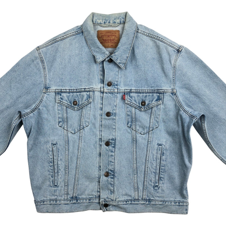 90'S Levi's 70503-02 Euro Model Denim Jacket, Men's XL, Vintage cotton blue type Vintage Second Hand