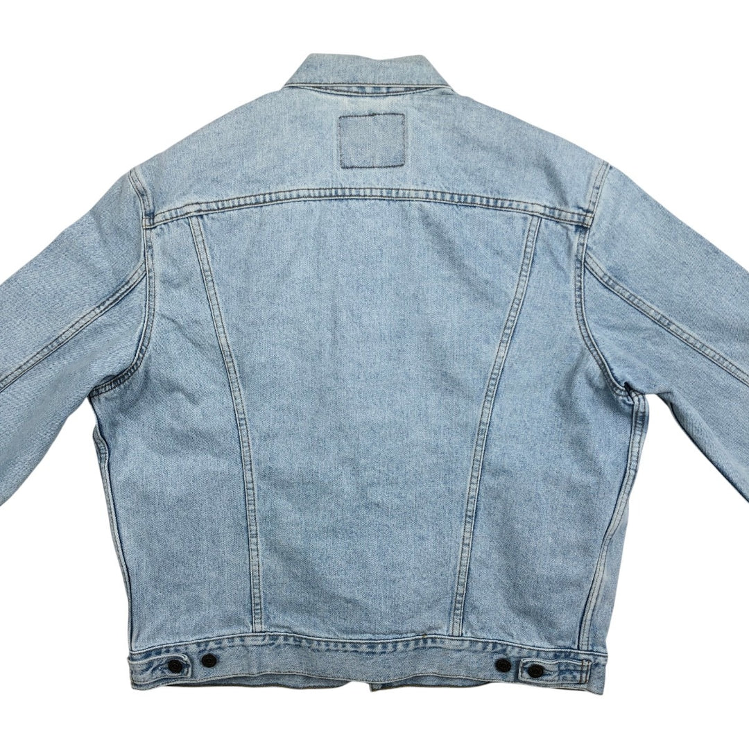 90'S Levi's 70503-02 Euro Model Denim Jacket, Men's XL, Vintage cotton blue type Vintage Second Hand