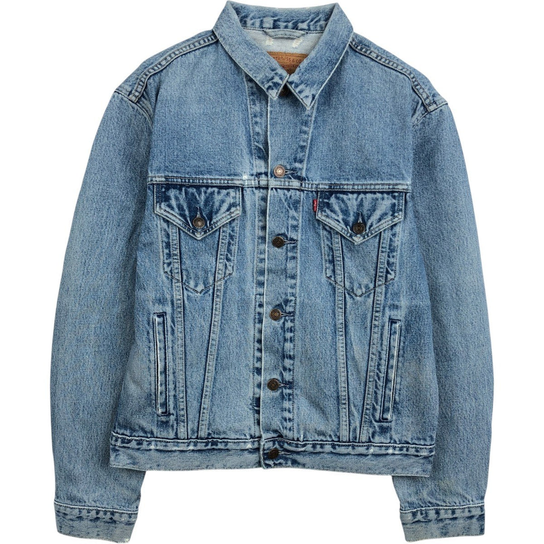 90'S Levi's 70503-02 Euro Model Denim Jacket, Jean Jacket, Men's M Size, Vintage cotton blue type Vintage Second Hand