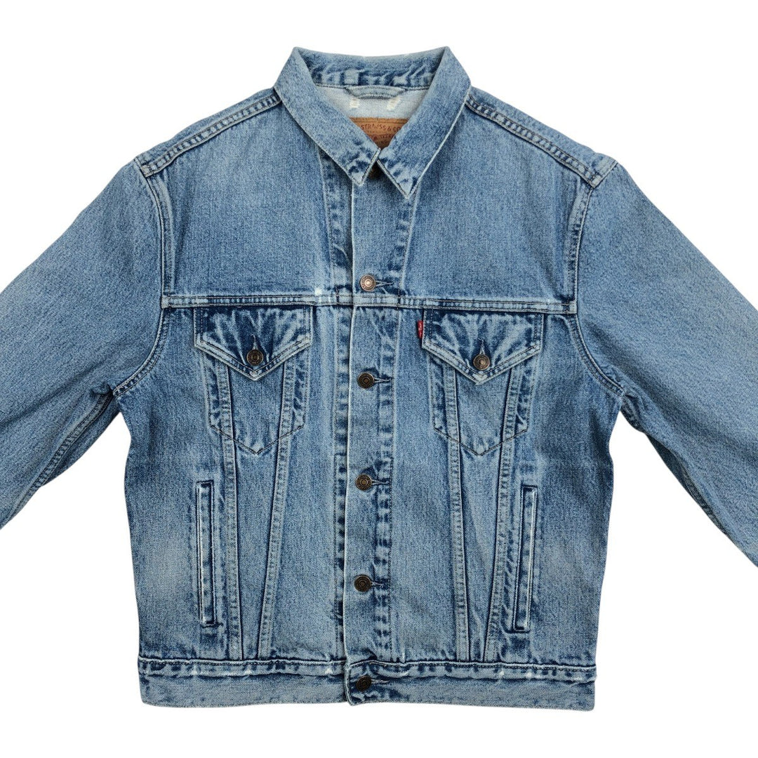 90'S Levi's 70503-02 Euro Model Denim Jacket, Jean Jacket, Men's M Size, Vintage cotton blue type Vintage Second Hand