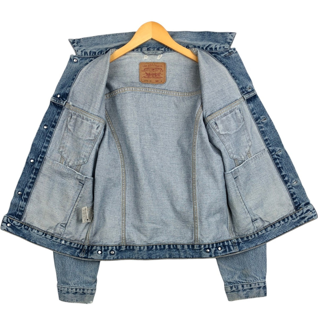 90'S Levi's 70503-02 Euro Model Denim Jacket, Jean Jacket, Men's M Size, Vintage cotton blue type Vintage Second Hand