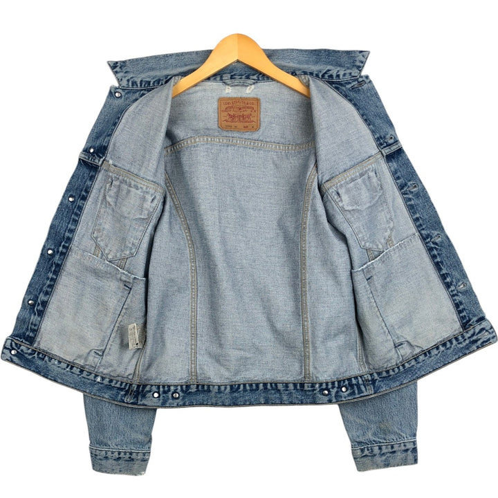 90'S Levi's 70503-02 Euro Model Denim Jacket, Jean Jacket, Men's M Size, Vintage cotton blue type Vintage Second Hand