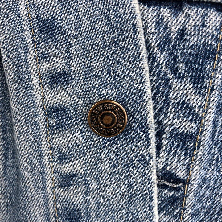 90'S Levi's 70503-02 Euro Model Denim Jacket, Jean Jacket, Men's M Size, Vintage cotton blue type Vintage Second Hand