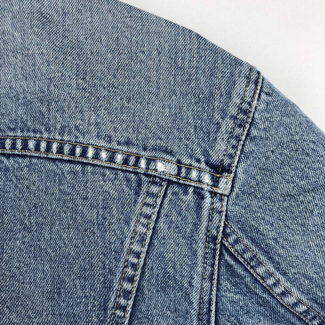 90'S Levi's 70503-02 Euro Model Denim Jacket, Jean Jacket, Men's M Size, Vintage cotton blue type Vintage Second Hand