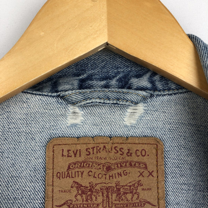 90'S Levi's 70503-02 Euro Model Denim Jacket, Jean Jacket, Men's M Size, Vintage cotton blue type Vintage Second Hand