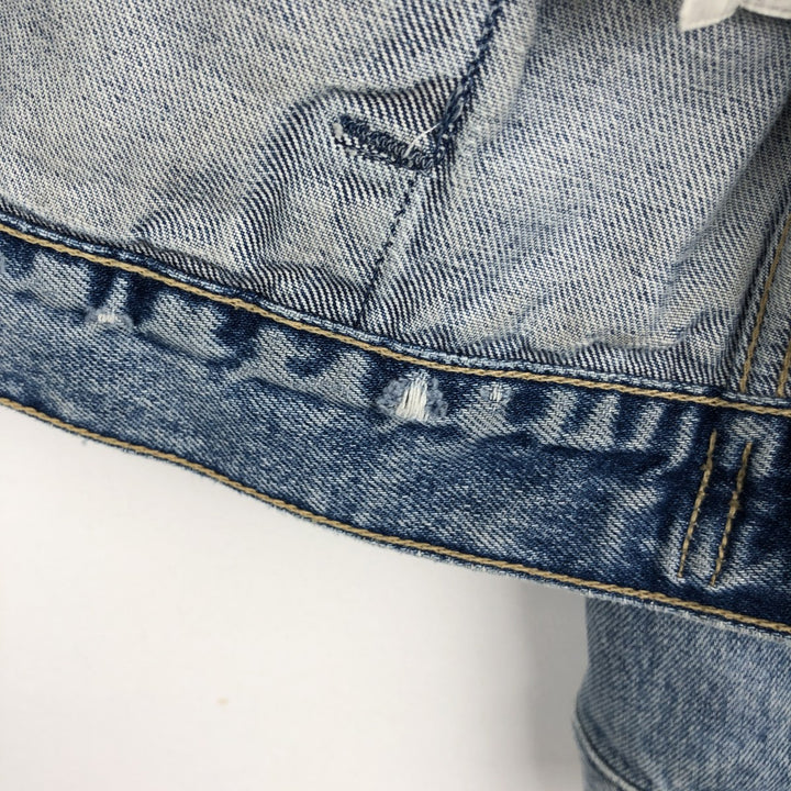 90'S Levi's 70503-02 Euro Model Denim Jacket, Jean Jacket, Men's M Size, Vintage cotton blue type Vintage Second Hand