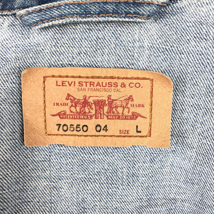 Levi's 70550-04 Euro Model Denim Jacket, Men's Size L cotton blue type Vintage Second Hand