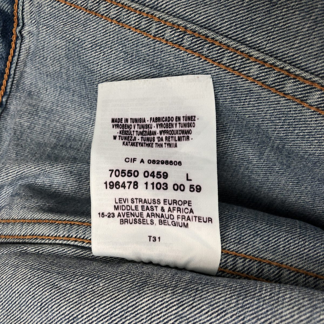 Levi's 70550-04 Euro Model Denim Jacket, Men's Size L cotton blue type Vintage Second Hand