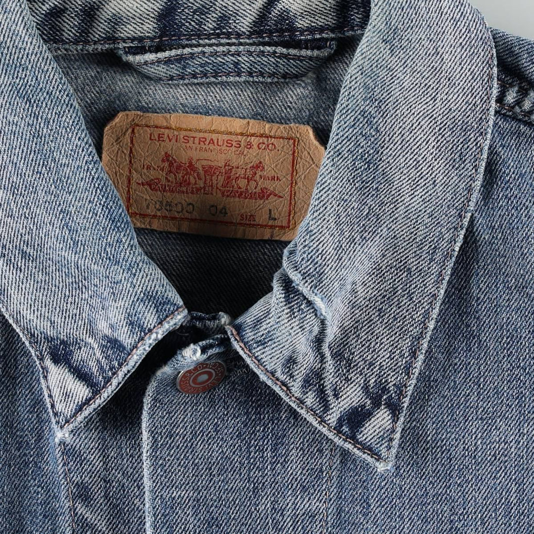Levi's 70500-04 Euro Model Denim Jacket, Men's Size L cotton blue type Vintage Second Hand