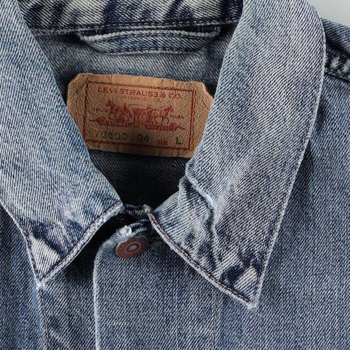 Levi's 70500-04 Euro Model Denim Jacket, Men's Size L cotton blue type Vintage Second Hand