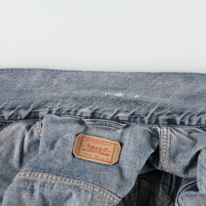 Levi's 70500-04 Euro Model Denim Jacket, Men's Size L cotton blue type Vintage Second Hand
