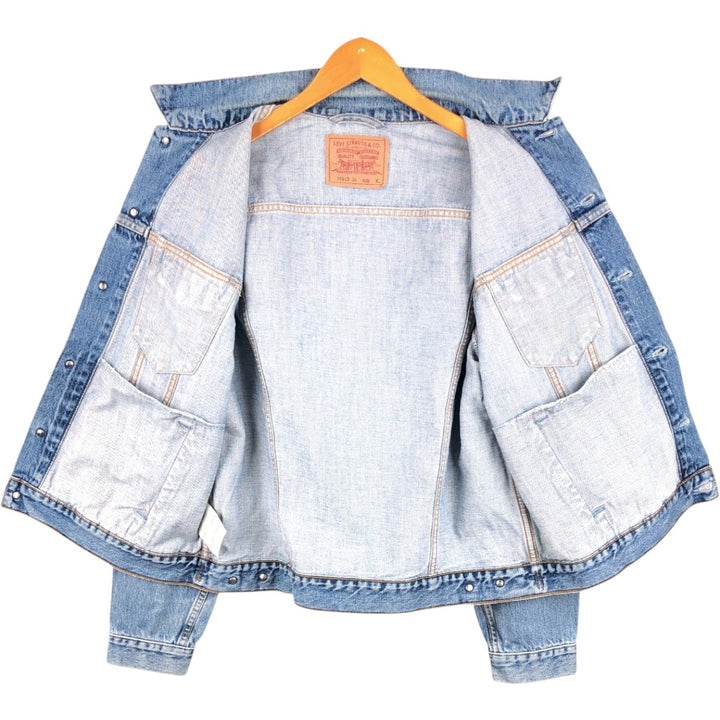 Levi's 70503 04 Euro Model Denim Jacket, Men's Size XL (Equivalent), Vintage cotton blue type Vintage Second Hand