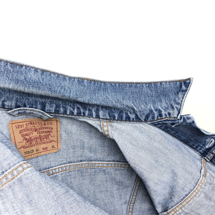 Levi's 70503 04 Euro Model Denim Jacket, Men's Size XL (Equivalent), Vintage cotton blue type Vintage Second Hand