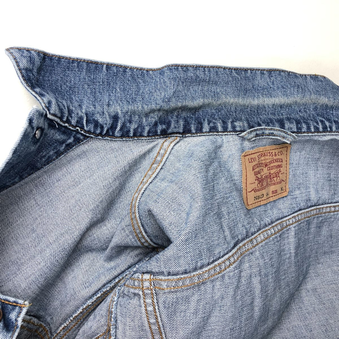 Levi's 70503 04 Euro Model Denim Jacket, Men's Size XL (Equivalent), Vintage cotton blue type Vintage Second Hand