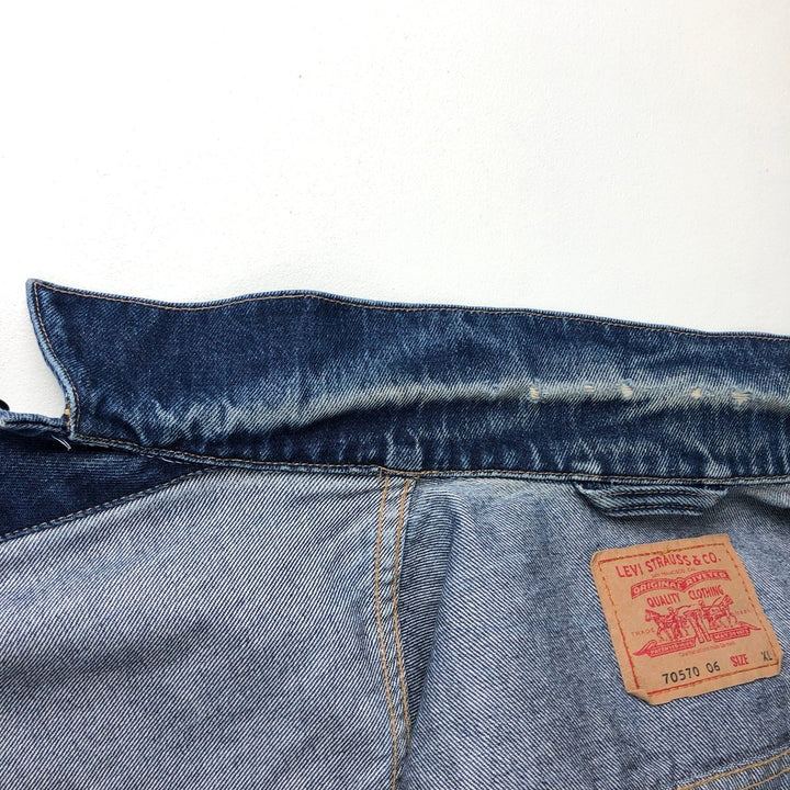 2000'S Levi's 70570-0602 Euro Model Denim Jacket, Men's Size XL (approx.) cotton blue type Vintage Second Hand
