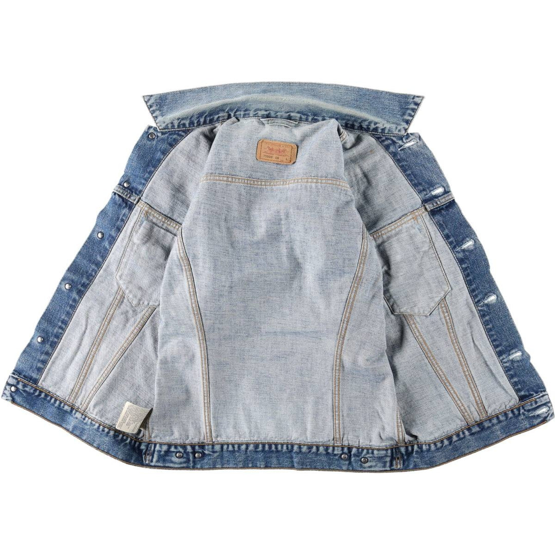1990'S Levi's 7050-0461 Denim Jacket (Men's Size L equivalent) Vintage cotton blue type Vintage Second Hand