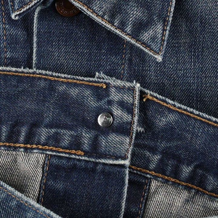 2000'S Levi's 70500-0408 Euro Model Denim Jacket (Men's Size L) cotton blue type Vintage Second Hand