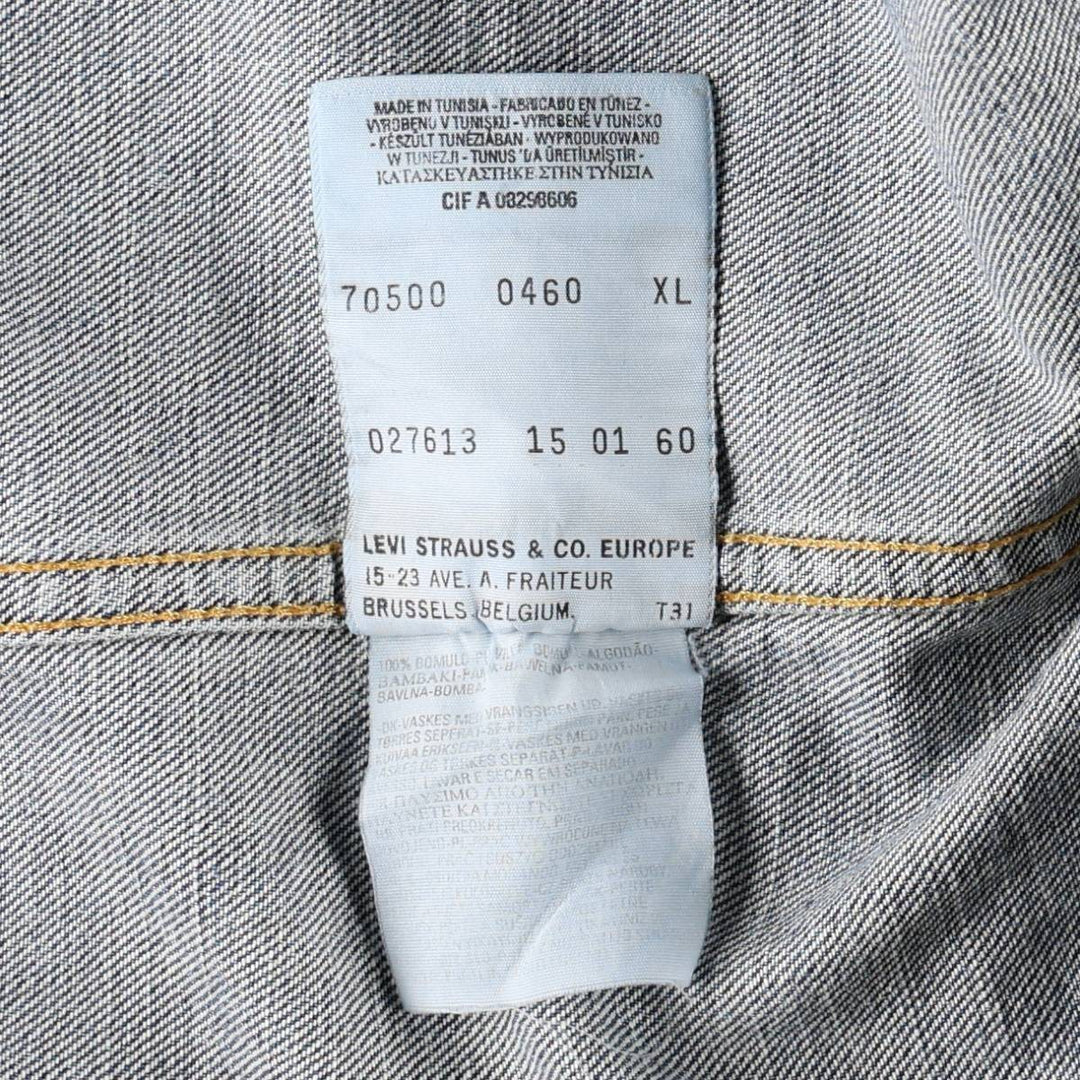 2000'S Levi's 70500-0460 Euro Model Denim Jacket (Men's XL equivalent) cotton blue type Vintage Second Hand