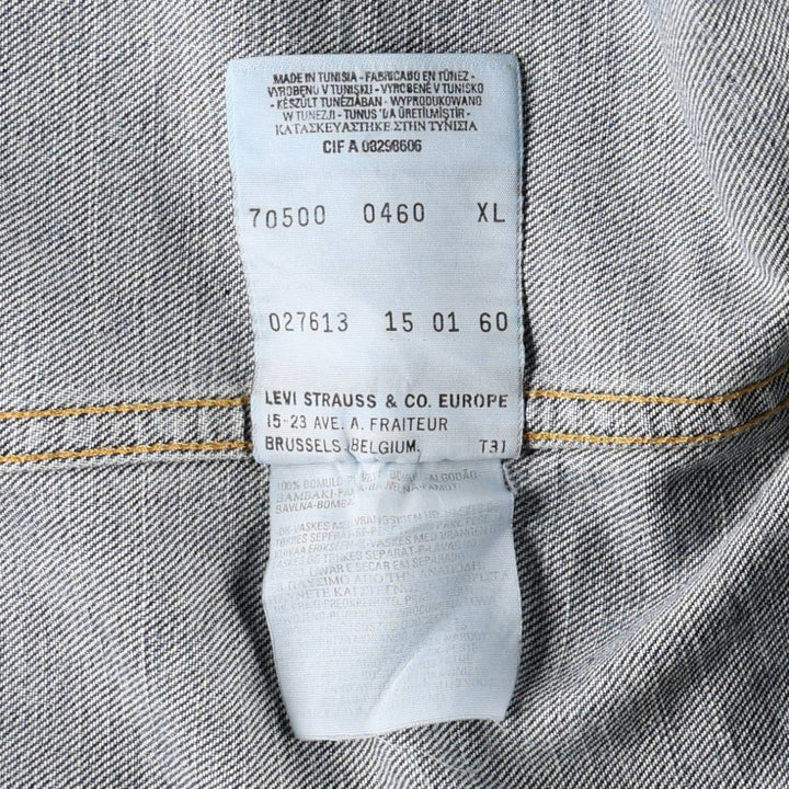 2000'S Levi's 70500-0460 Euro Model Denim Jacket (Men's XL equivalent) cotton blue type Vintage Second Hand