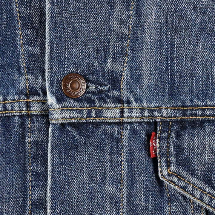 2000'S Levi's 70500-0460 Euro Model Denim Jacket (Men's XL equivalent) cotton blue type Vintage Second Hand