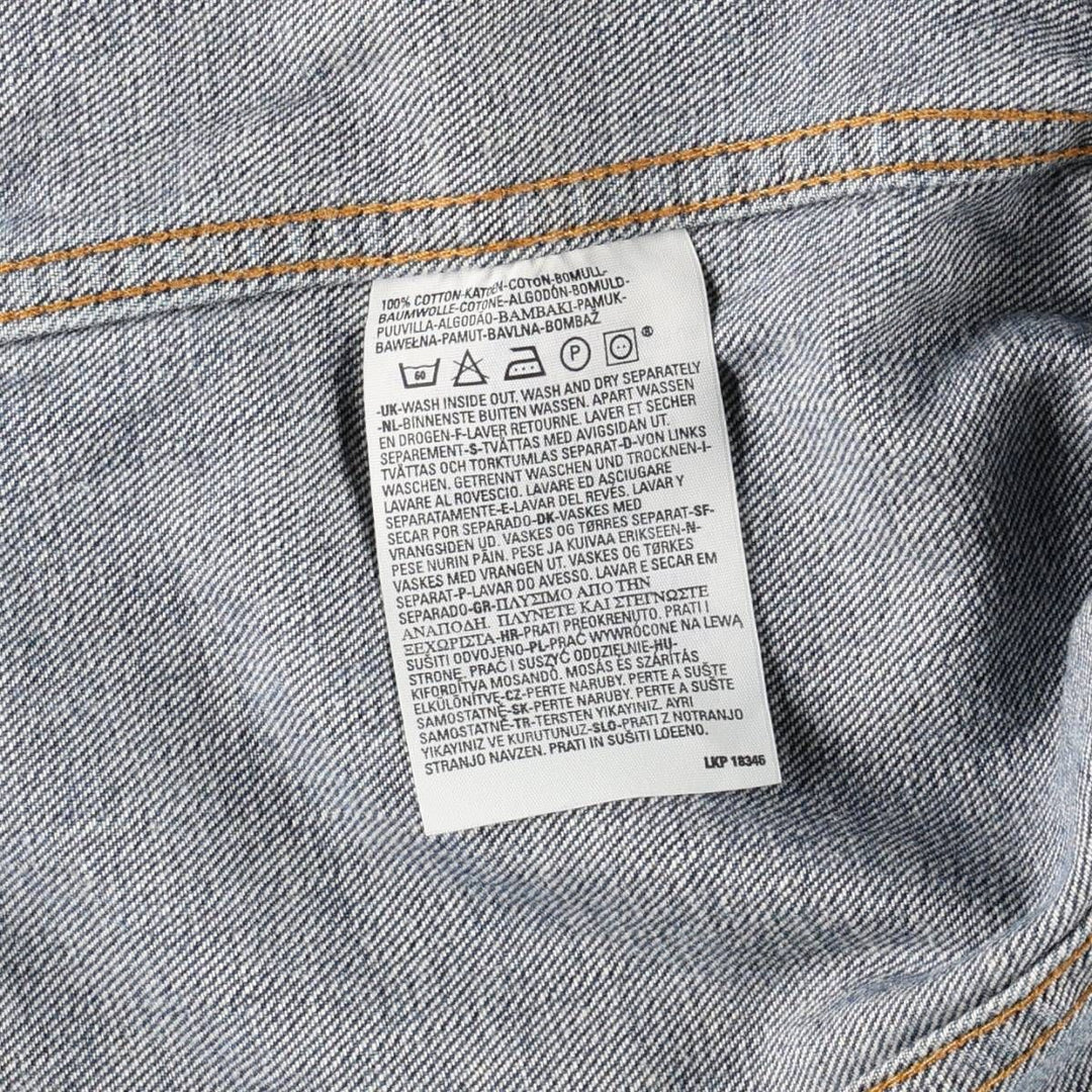 2000'S Levi's 70500-0414 Euro Model Denim Jacket, Men's Size XL cotton blue type Vintage Second Hand
