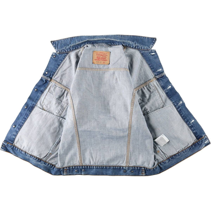 2000'S Levi's 70505-0414 Euro Model Denim Jacket (Men's Size L) cotton blue type Vintage Second Hand