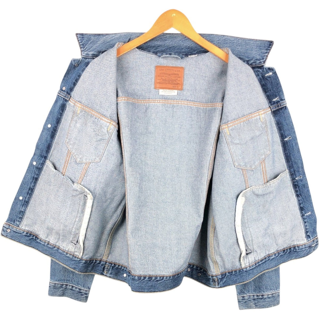 Levi's Premium denim jacket (men's size L equivalent) unclear blue type Vintage Second Hand