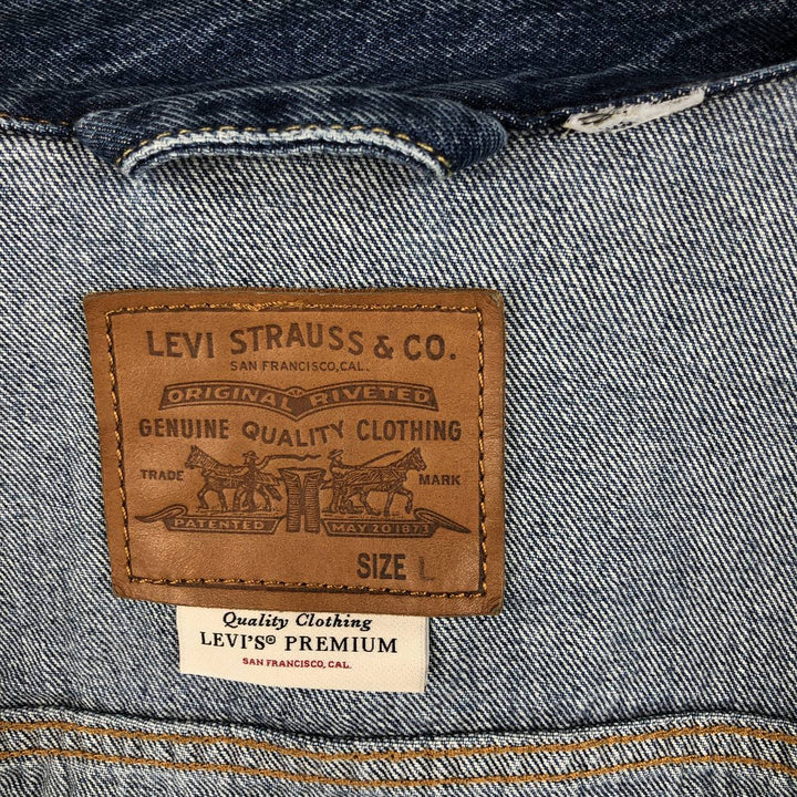 Levi's Premium denim jacket (men's size L equivalent) unclear blue type Vintage Second Hand