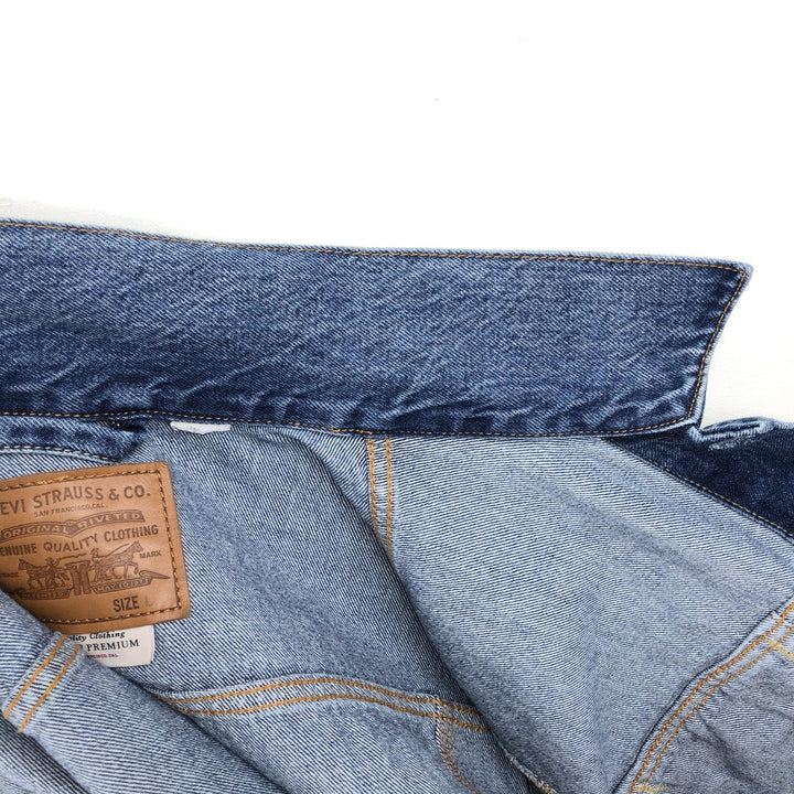 Levi's Premium denim jacket (men's size L equivalent) unclear blue type Vintage Second Hand