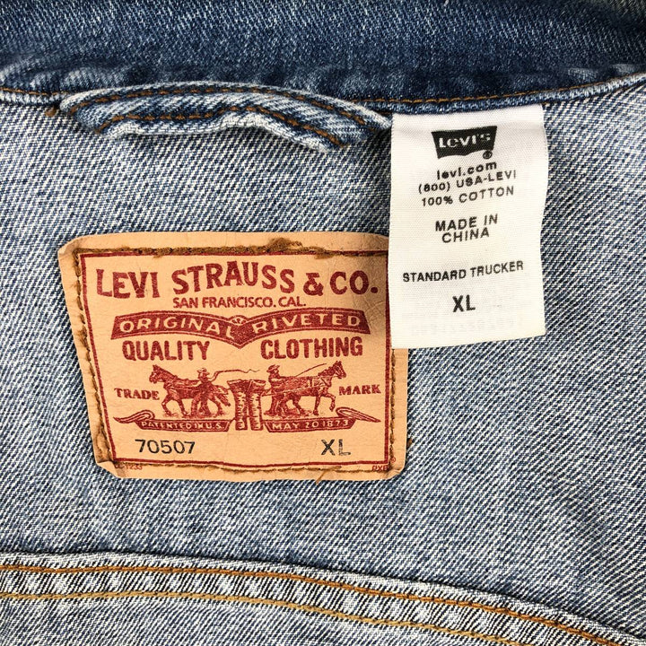Levi's 70507-0238 Denim Jacket, Men's Size XL (approx.), Vintage cotton blue type Vintage Second Hand