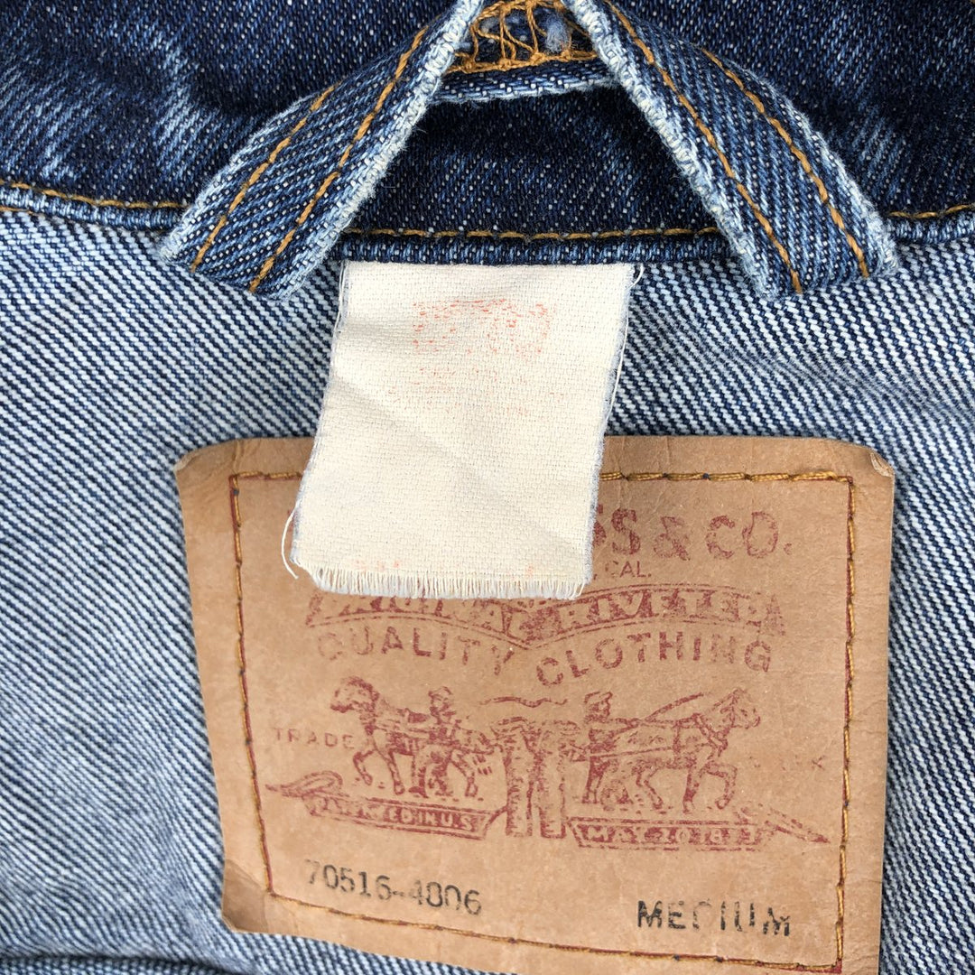 2000'S Levi's 70516-4006 Denim Jacket (Men's Size M) unclear blue type Vintage Second Hand