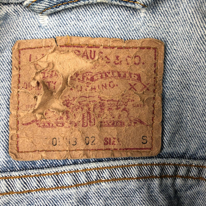 1990'S Levi's 70503-02 Denim Jacket (Men's Size S equivalent) Vintage cotton blue type Vintage Second Hand