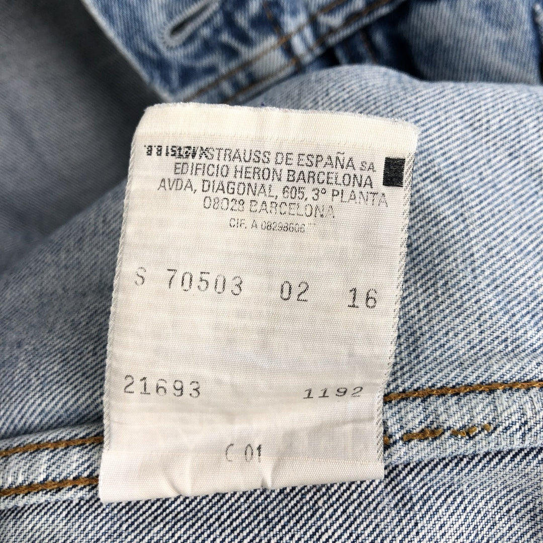 1990'S Levi's 70503-02 Denim Jacket (Men's Size S equivalent) Vintage cotton blue type Vintage Second Hand