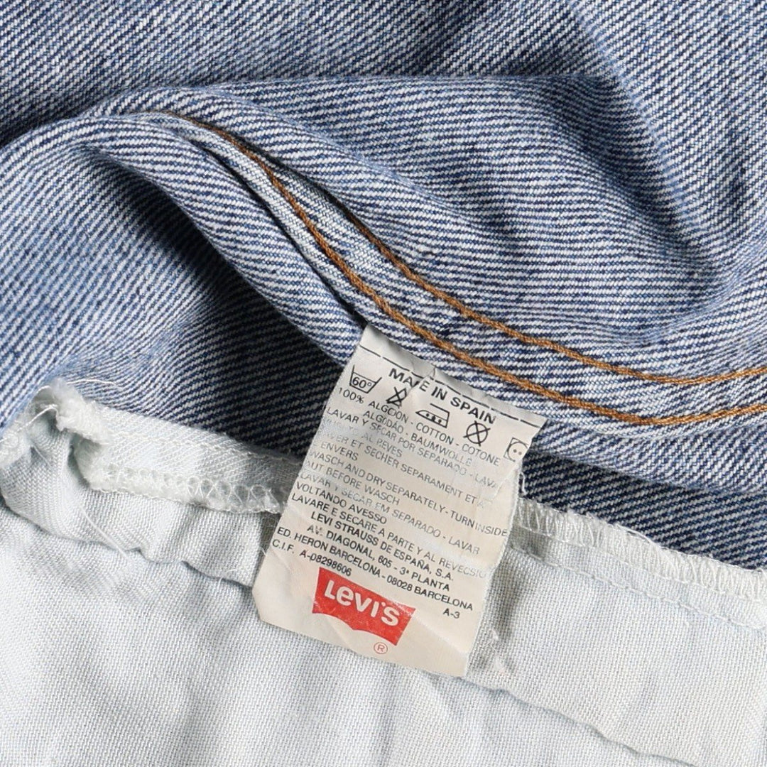 ~90'S Levi's 70502-07 Euro Model Denim Jacket (Men's XL equivalent) Vintage cotton blue type Vintage Second Hand